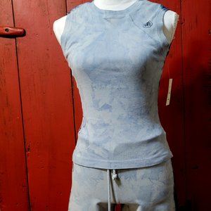 Yogi Yoga set - Tye dye light/dark blue. Small